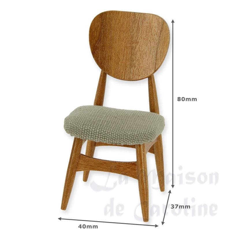 modern chair teak miniature 1:12 Bilder 1