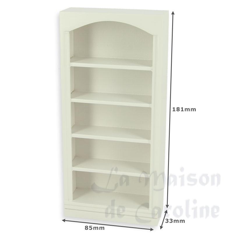single bookcase white miniature 1:12 Bilder 1