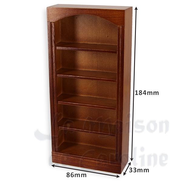 single bookcase walnut miniature furniture 1:12 photo 3 single bookcase walnut miniature furniture 1:12 photo 3