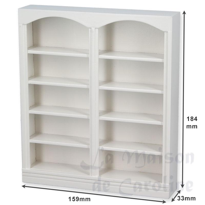 double bookcase white miniature 1:12 Bilder 1