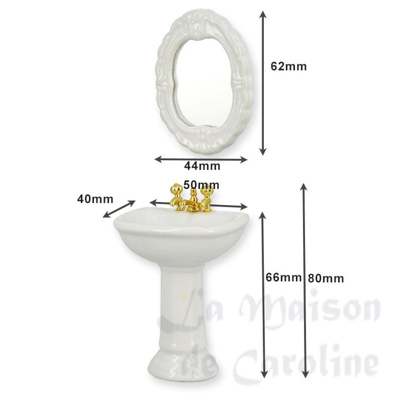 bath room set 4 pc all white miniature 1:12 Bilder 1