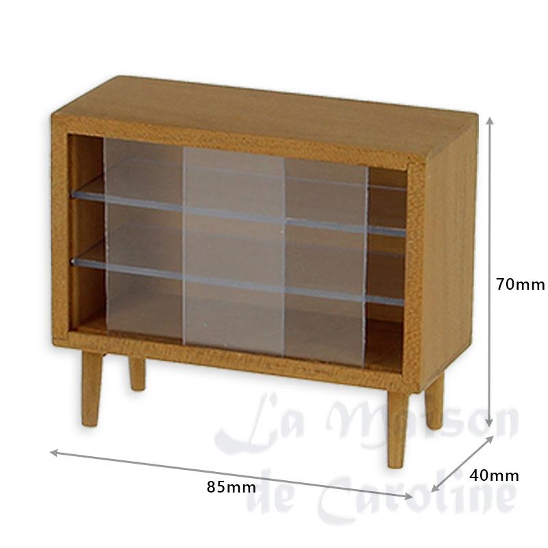 double sideboard teak/plexi miniature 1:12 Bilder 1