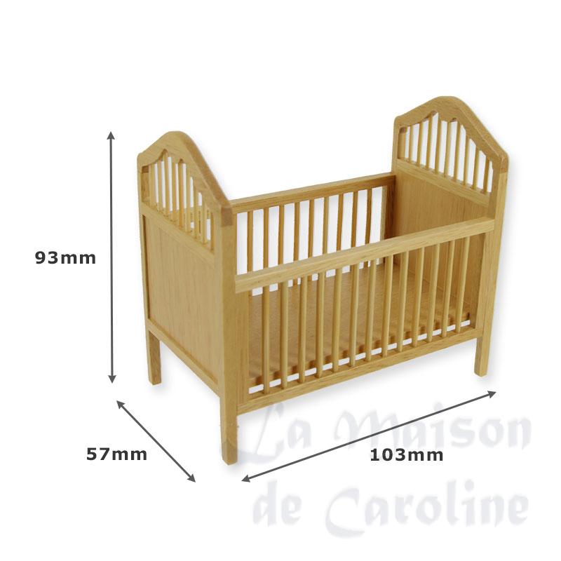 baby bed natural aok miniature 1:12 Bilder 1