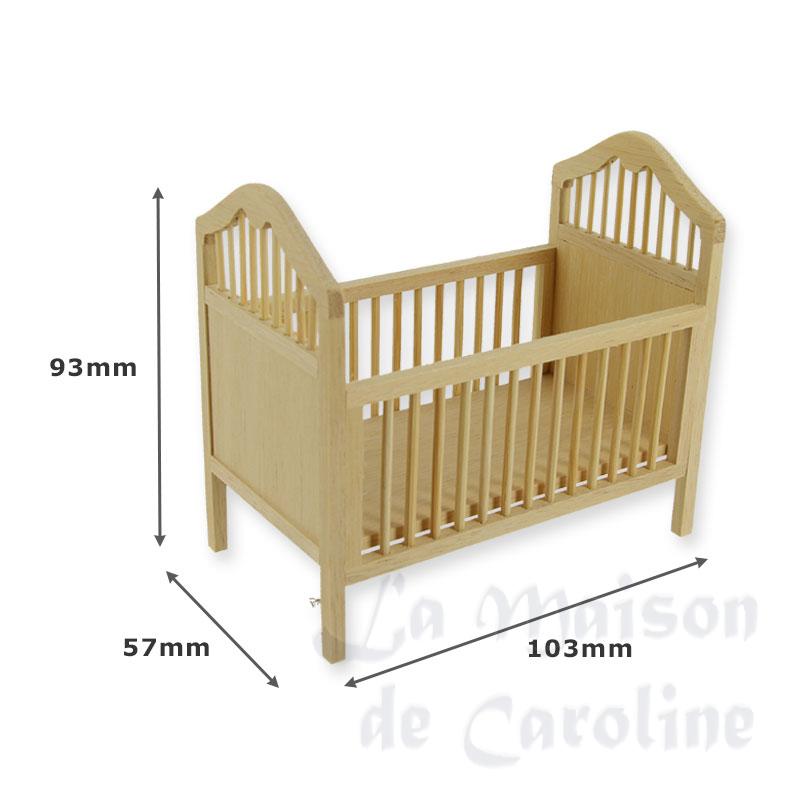 baby bed unstained miniature 1:12 Bilder 1