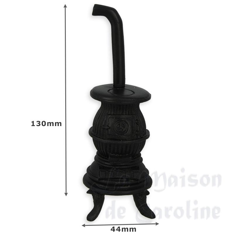 black wood stove miniature 1:12 Bilder 1