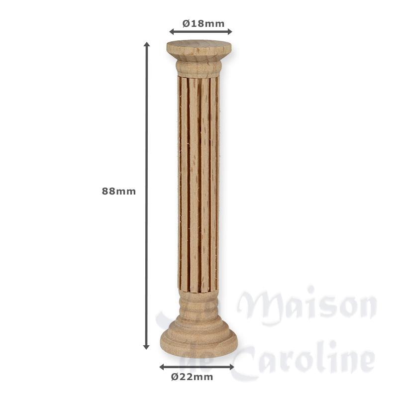 ionic pedestal bare wood miniature 1:12 Bilder 1