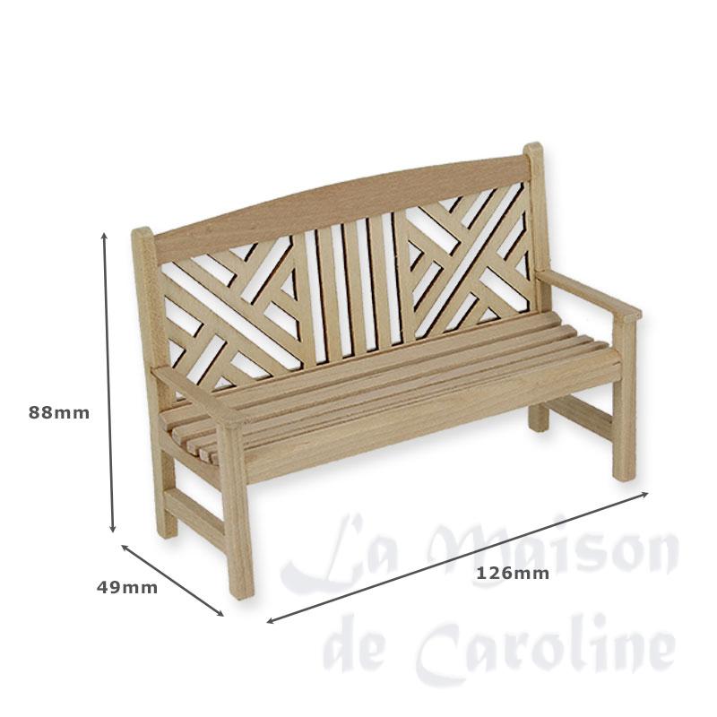 garden furniture set unstained 4 pcs miniature 1:12 Bilder 1