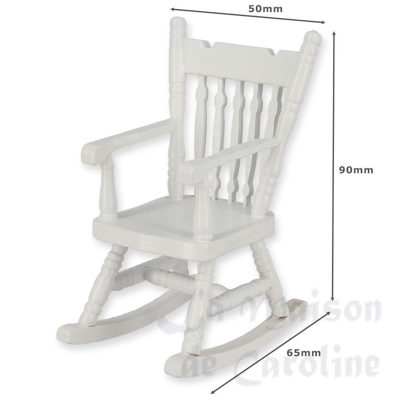 rocking chair white miniature 1:12 Bilder 1