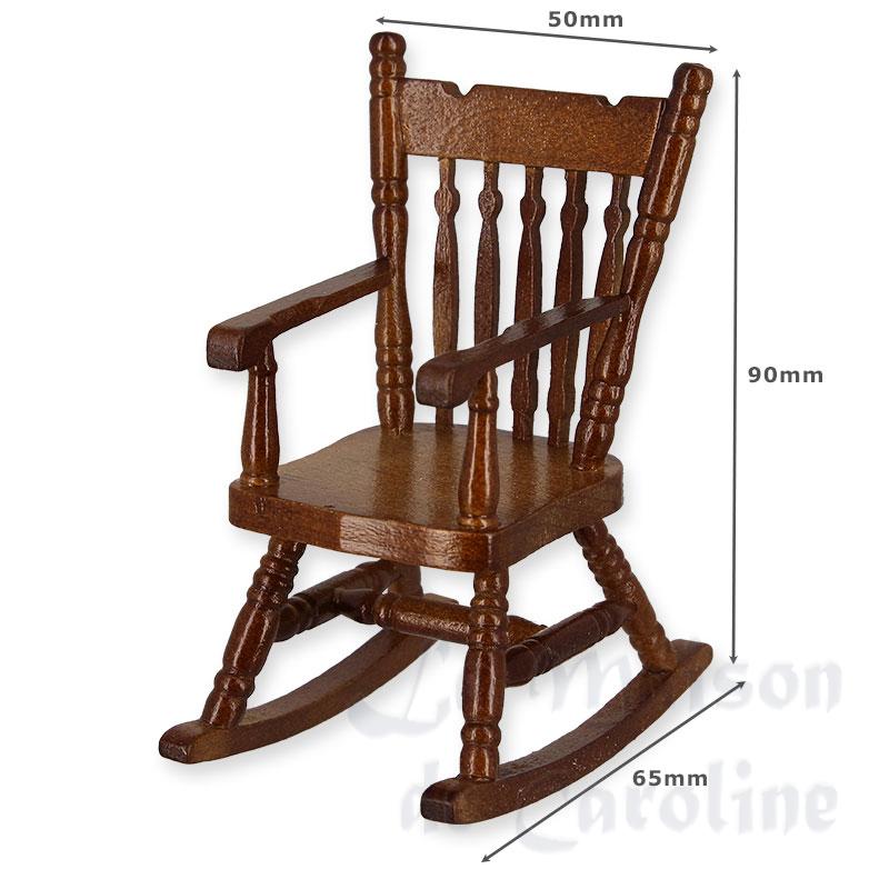 rocking chair walnut miniature 1:12 Bilder 1