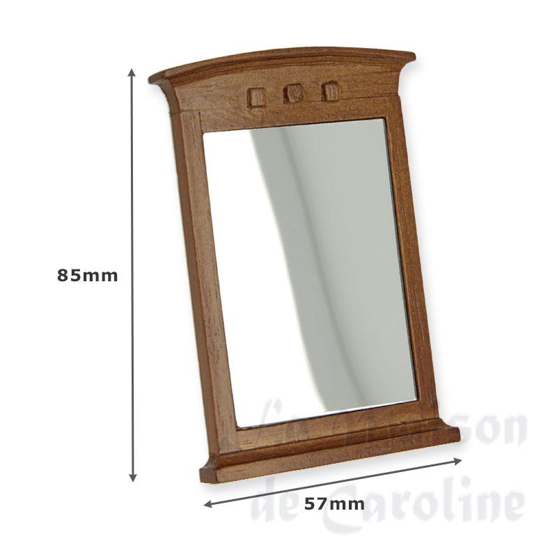 arched mirror walnut miniature 1:12 Bilder 1