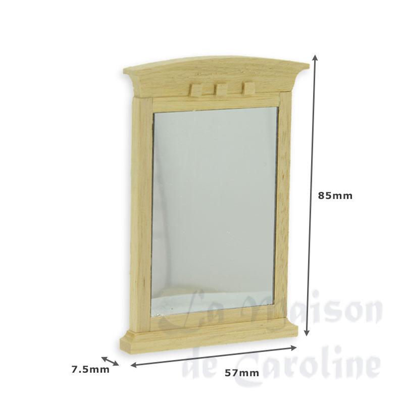 arched mirror bare wood miniature 1:12 Bilder 1