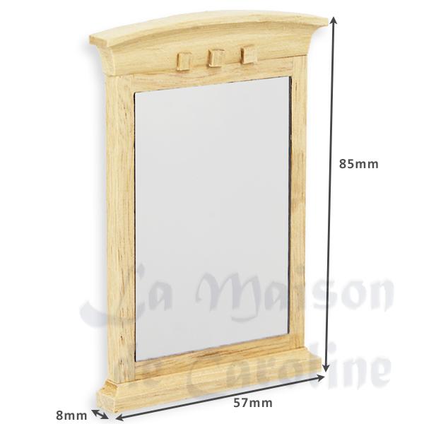 arched mirror bare wood miniature furniture 1:12 photo 2 arched mirror bare wood miniature furniture 1:12 photo 2