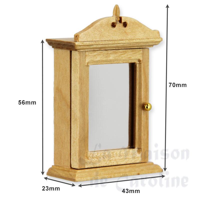 wall cabinet natural oak miniature 1:12 Bilder 1