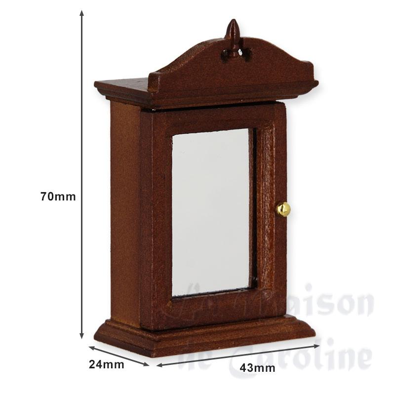 wall cabinet noyer miniature furniture 1:12 photo 2 wall cabinet noyer miniature furniture 1:12 photo 2