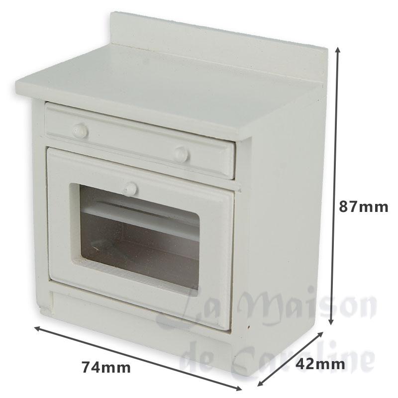 kitchen element stove, white miniature 1:12 Bilder 1