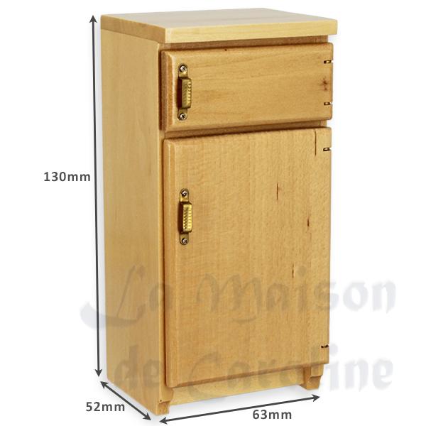 kitchen fridge, natural oak miniature furniture 1:12 photo 2 kitchen fridge, natural oak miniature furniture 1:12 photo 2