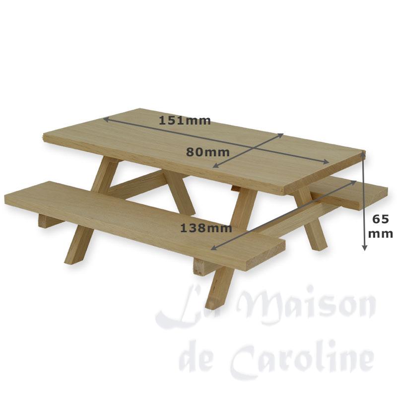 unpainted picnic table miniature 1:12 Bilder 1