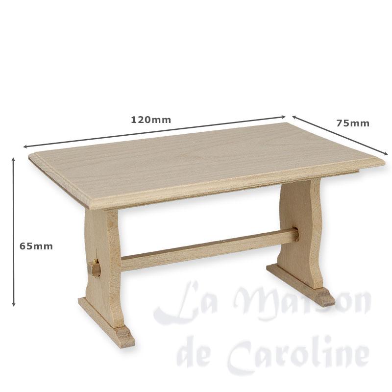 farmers table barewood miniature 1:12 Bilder 1