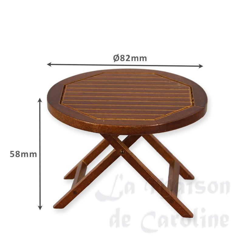 garden table cherrywood 1:12 photo 2