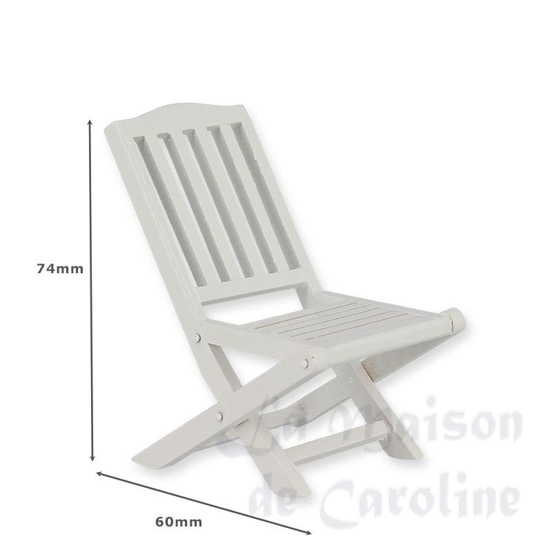 garden chair white miniature 1:12 Bilder 1
