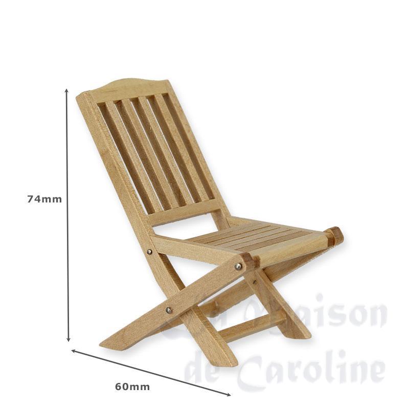 garden chair bare wood miniature 1:12 Bilder 1