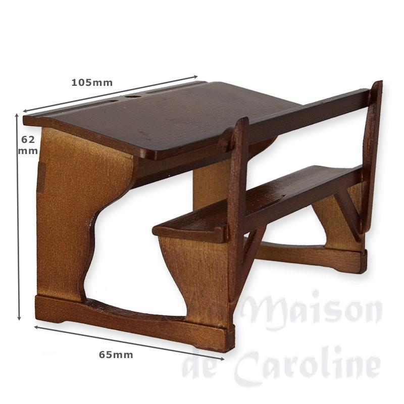 school bank walnut miniature 1:12 Bilder 1