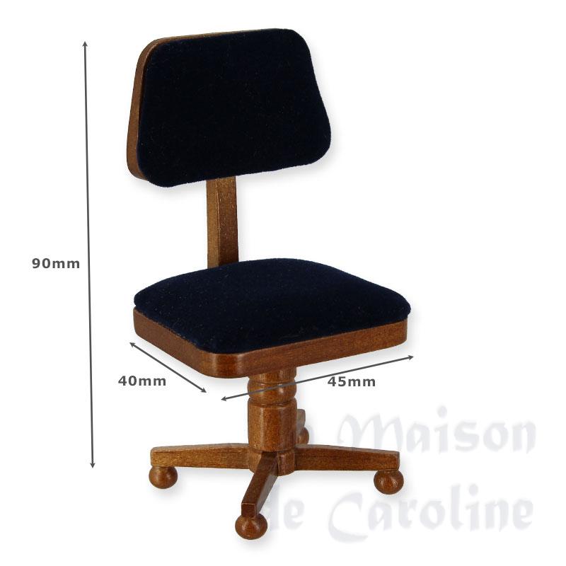 office chair walnut miniature 1:12 Bilder 1