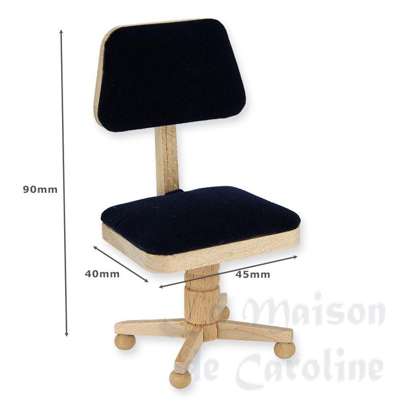 office chair bare wood miniature 1:12 Bilder 1