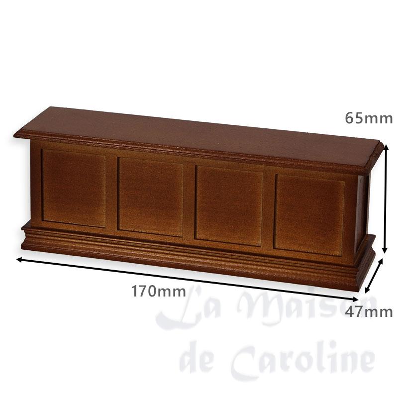 counter walnut miniature 1:12 Bilder 1