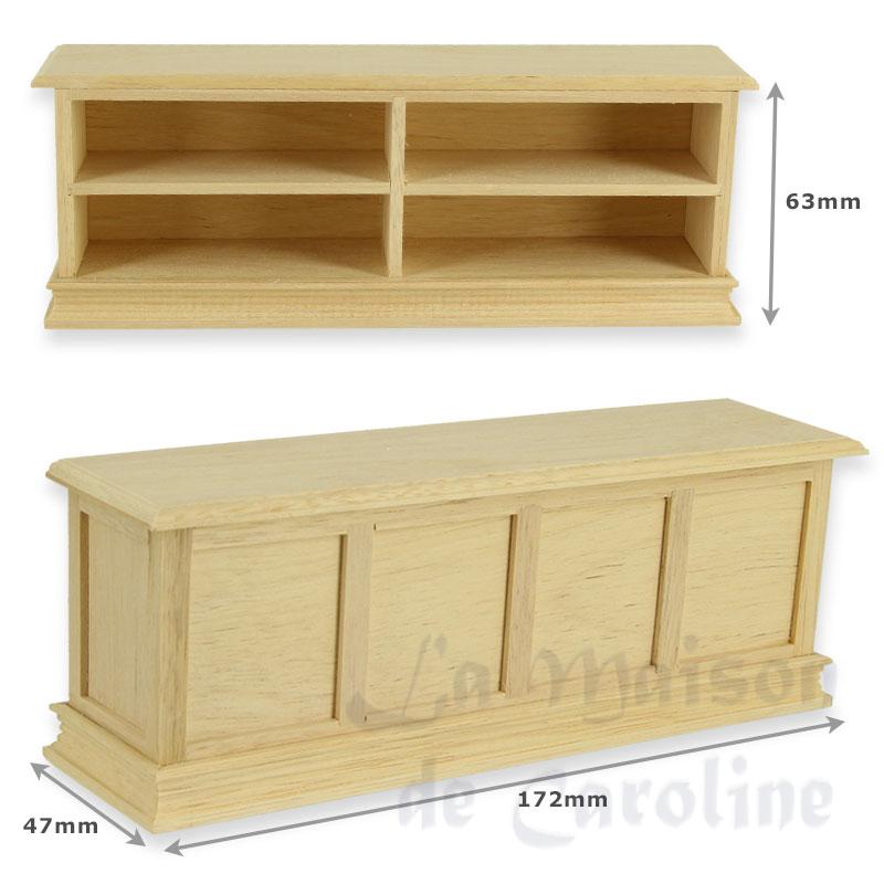 counter bare wood miniature 1:12 Bilder 1