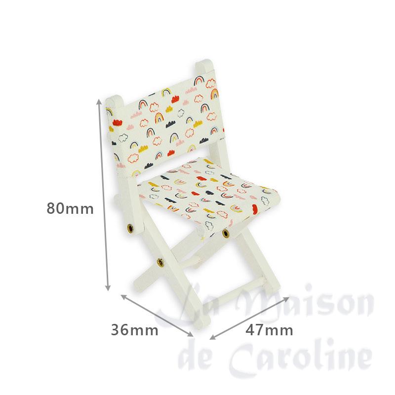 garden chair white miniature 1:12 Bilder 1