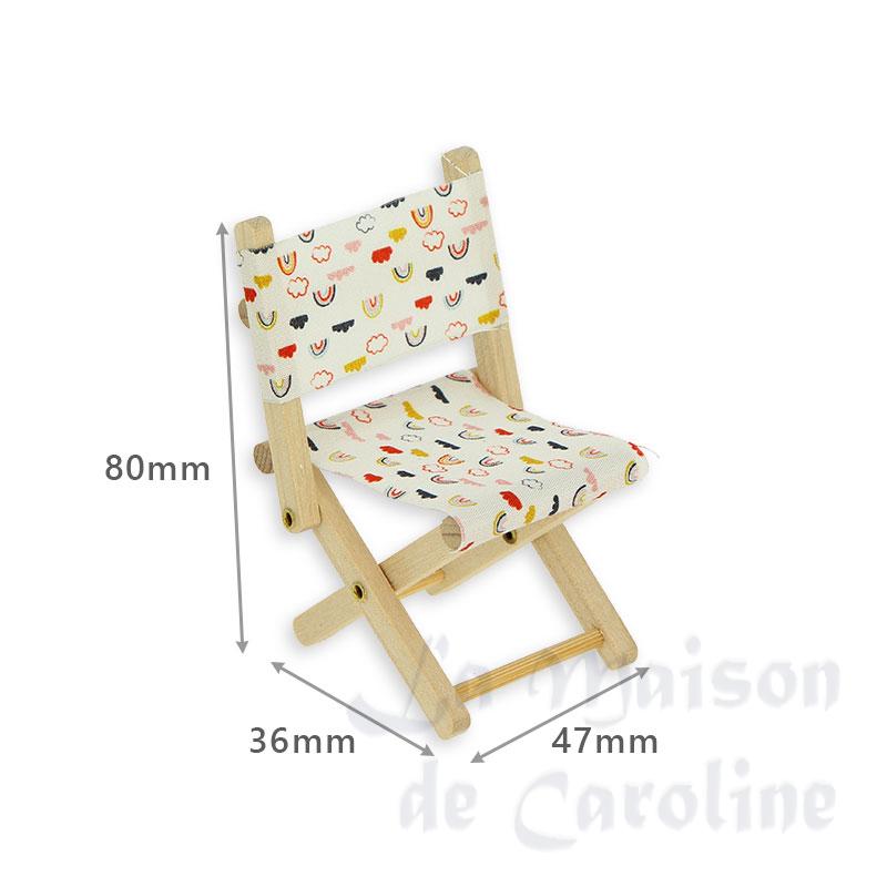 garden chair bare wood miniature 1:12 Bilder 1