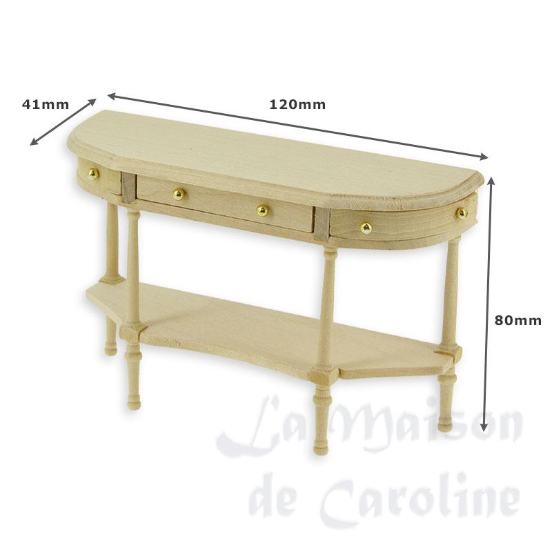 sideboard louis xvi bare wood miniature 1:12 Bilder 1