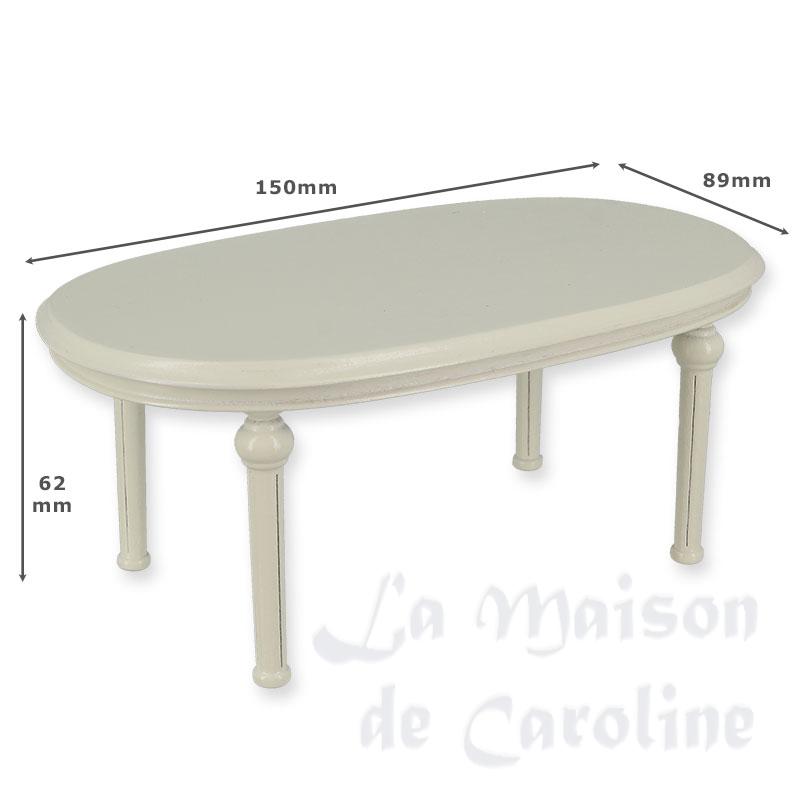 dining table louis xvi ivory miniature 1:12 Bilder 1