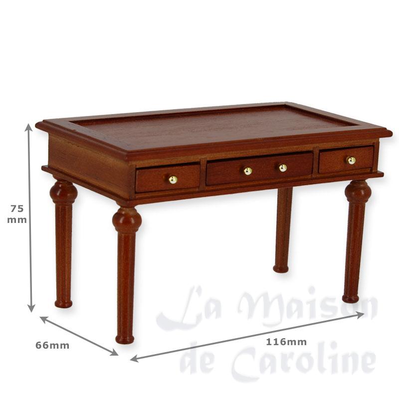 louis xvi desk cherrywood miniature 1:12 Bilder 1