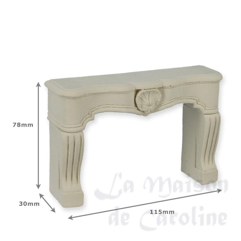 fireplace louis xv white miniature 1:12 Bilder 1