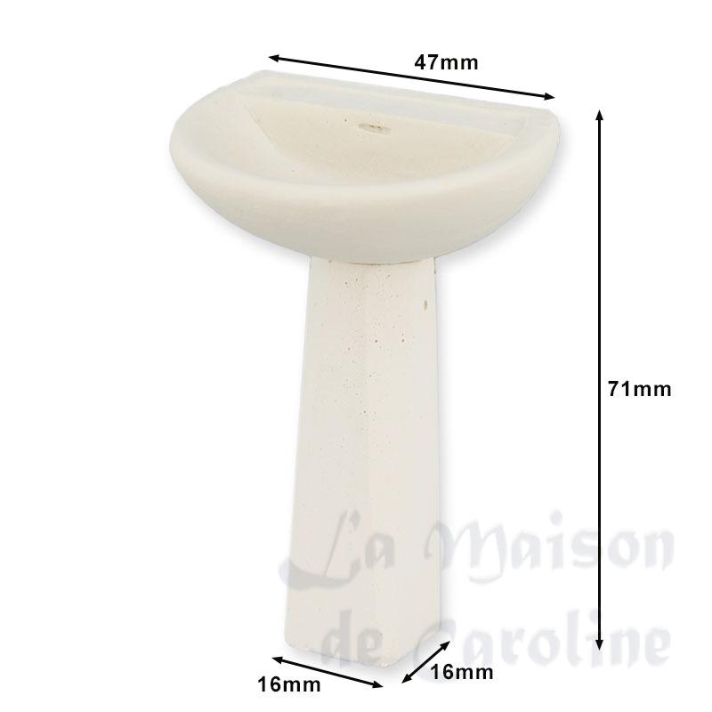 white washbasin in natural stone miniature 1:12 Bilder 1