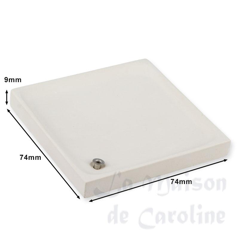 flat white shower tray in natural stone miniature 1:12 Bilder 1