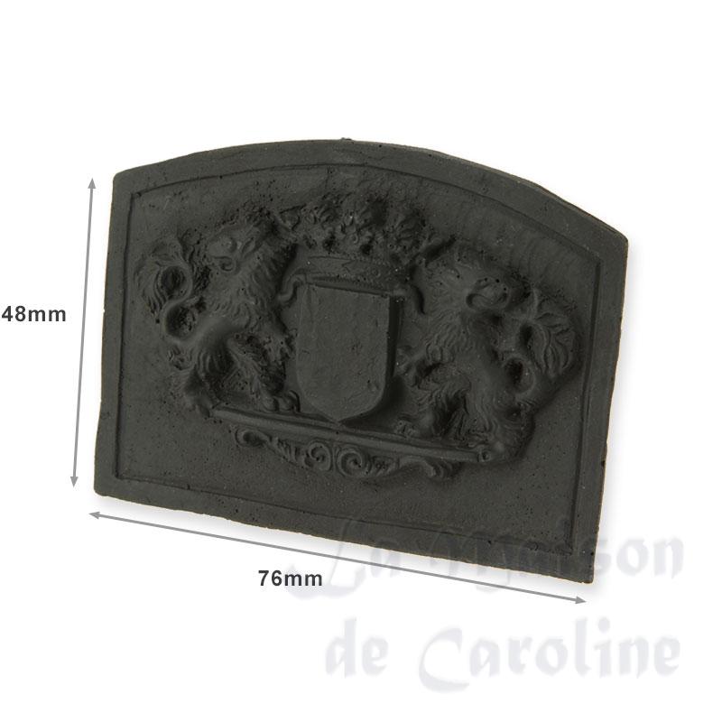 fireplace plate big lions miniature 1:12 Bilder 1