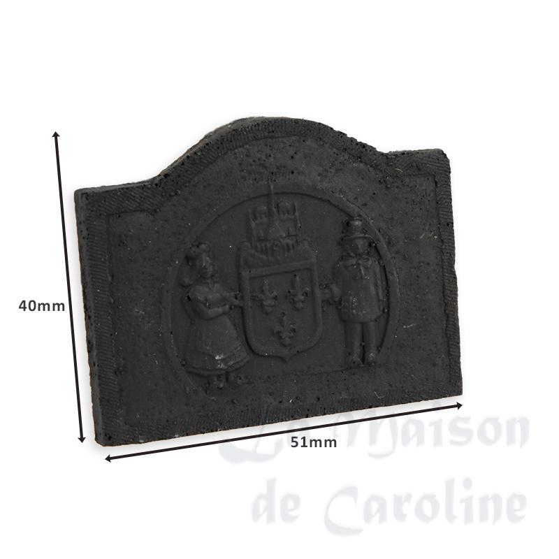 fireplace plate couple miniature furniture 1:12 photo 2