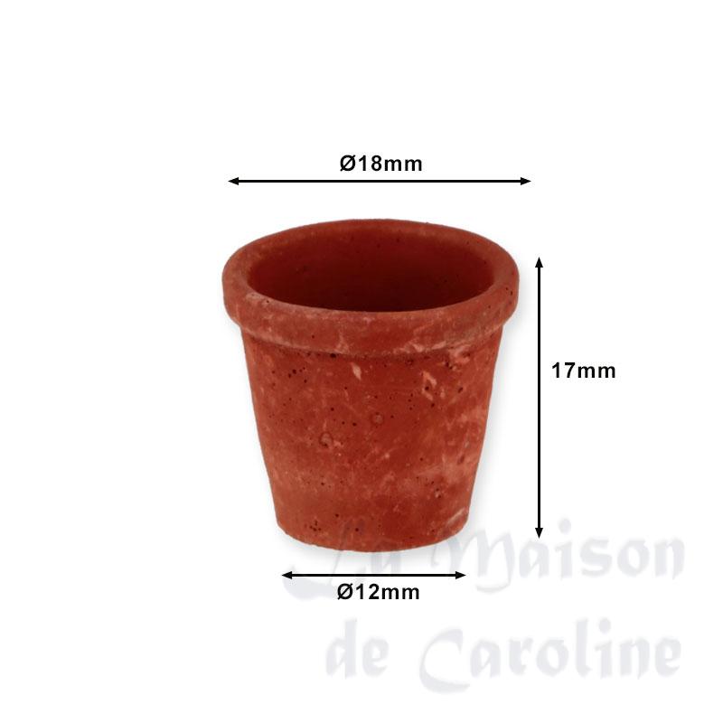 flower pot terra cotta 1:12 photo 2