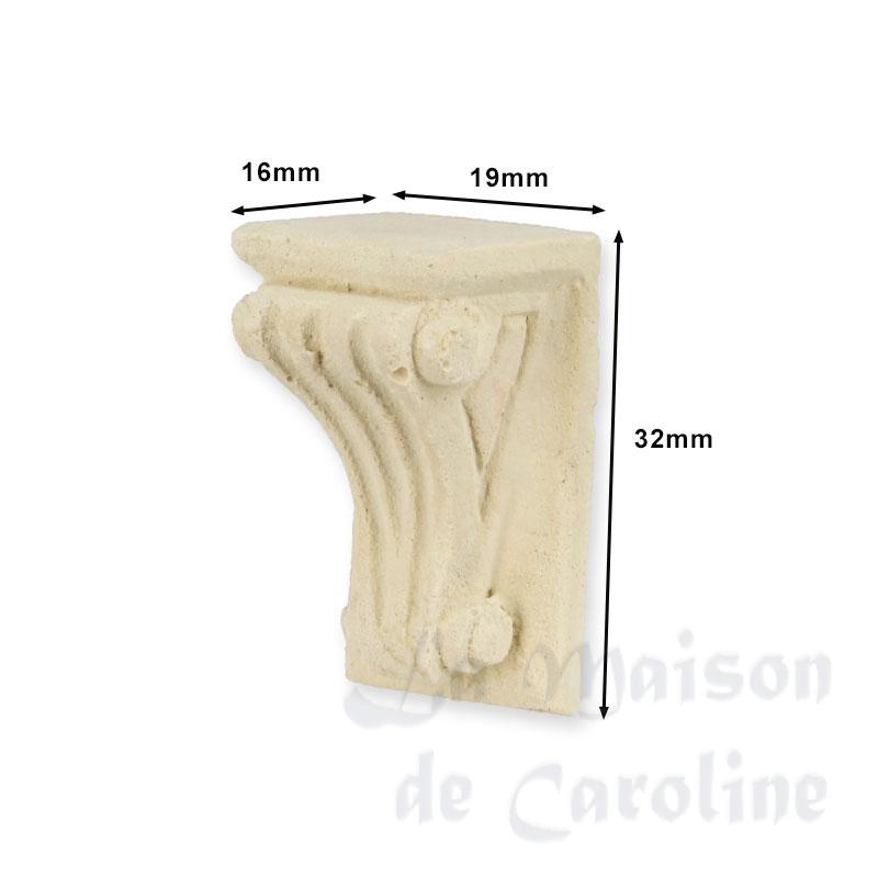wall column in natural stone for dollhouses 1:12 photo 2 wall column in natural stone for dollhouses 1:12 photo 2