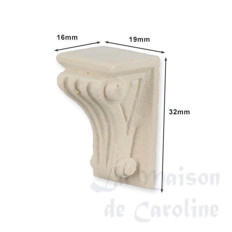 wall column in white stone miniature 1:12 Bilder 1