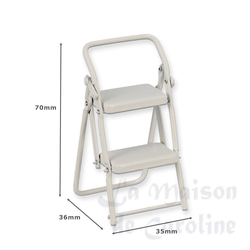 step ladder white miniature 1:12 Bilder 1
