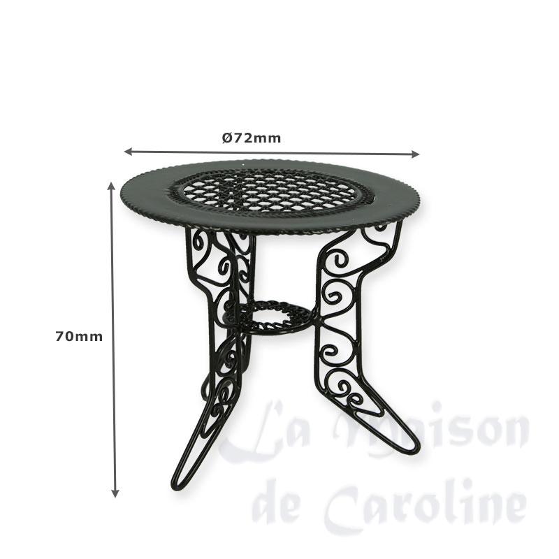 garden table and chair set 5pc, dark green miniature 1:12 Bilder 1