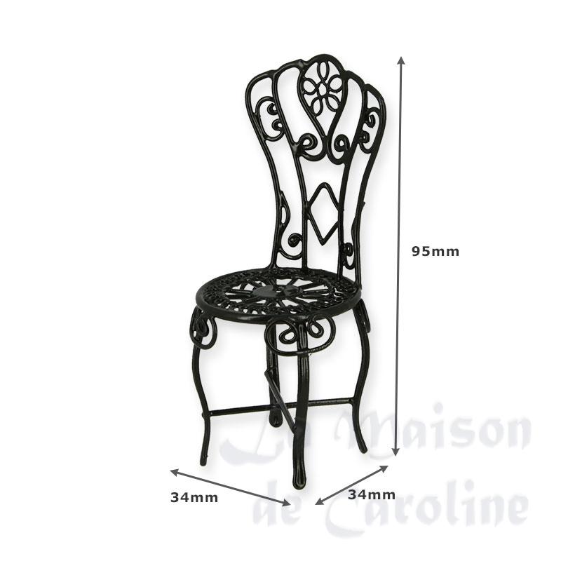 garden table and chair set 5pc, dark green miniature 1:12 Bilder 2