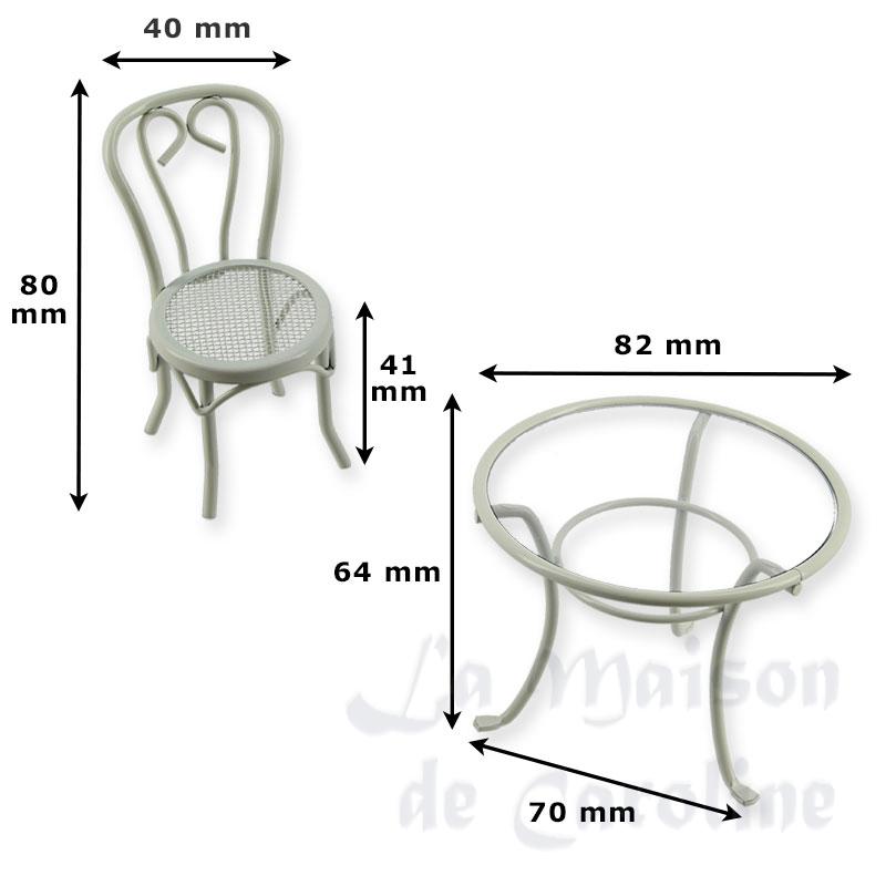 table and chair set 5pc, white miniature 1:12 Bilder 1