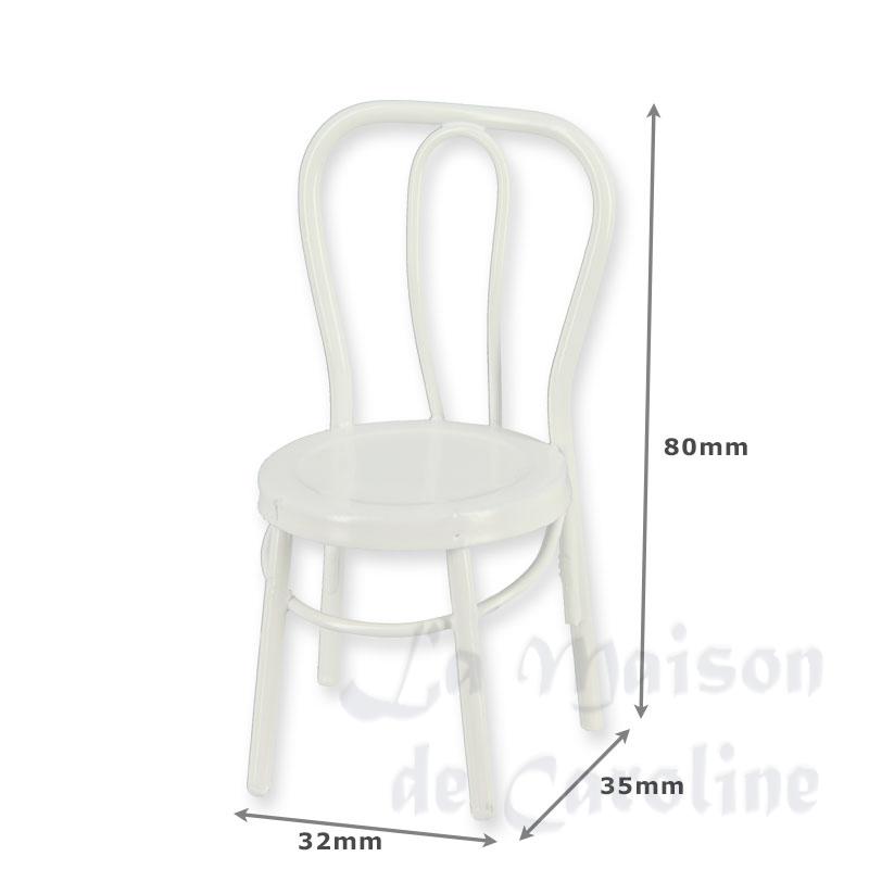 metal chair white miniature 1:12 Bilder 1