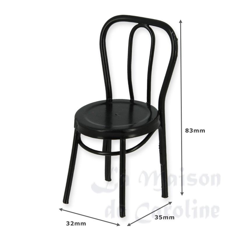 metal chair black miniature 1:12 Bilder 1