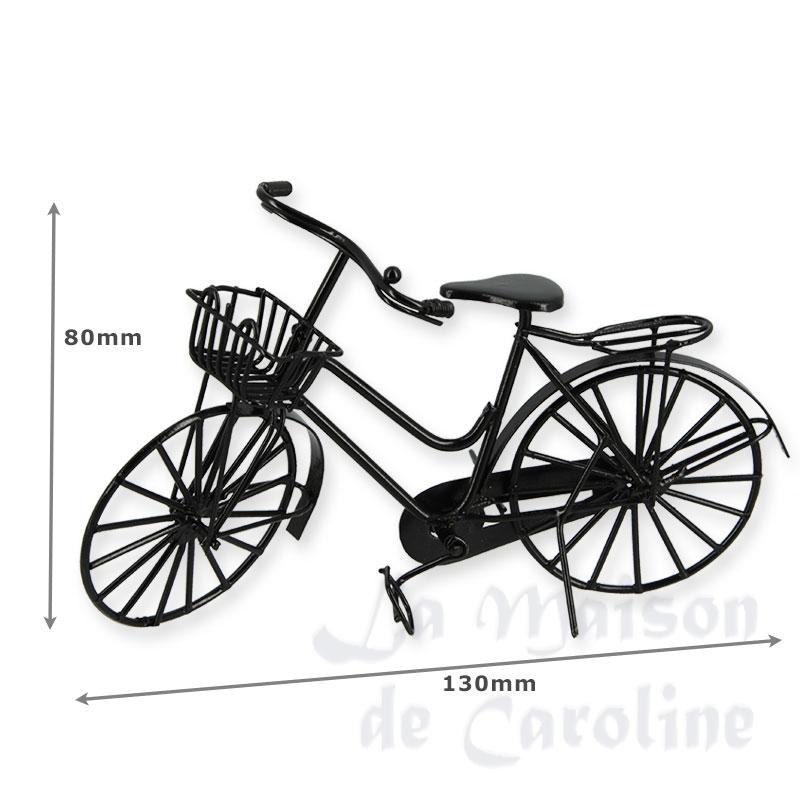 black metallic bicycle miniature 1:12 Bilder 1